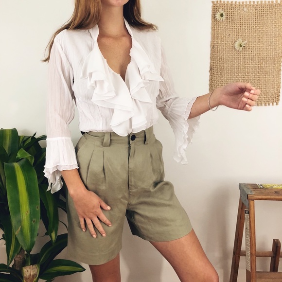 Tops - Layered Ruffled Ivory Blouse